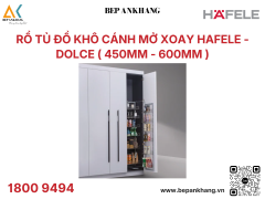 Rổ tủ đồ khô cánh mở xoay Hafele - DOLCE ( 600mm ) - 548.65.075